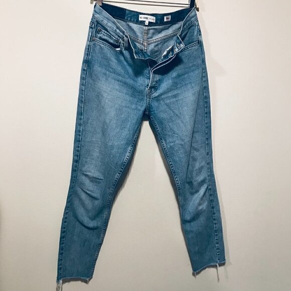 Re/Done Original High Rise Raw Hem Ankle Crop Jeans Size 29 - Picture 3 of 7